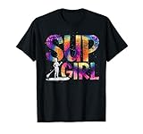SUP girl. SUP Chica Remera Remo Tie Dye Tabla De Surf Stand Up Paddle Camiseta
