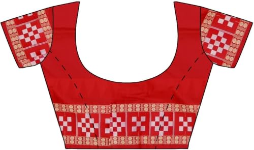 Image of NEW COLLECTION Women's Odisha Handloom Sambalpuri Pata Saree Temple Border Pasapalli Bomkai Buti Boyanika Design Saree Banarasi Soft Papa Silk Simple Ethnic Orissa Sari with Blouse Piece