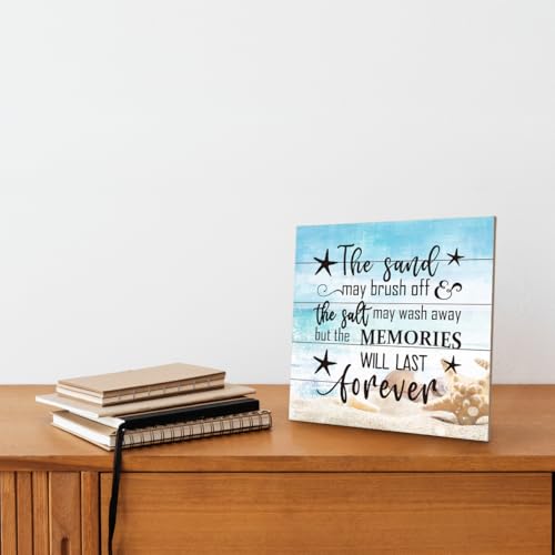 Beach-Wood-Sign-The-Sand-may-Brush-Off-the-Salt-may-Wash-Away-but-the-Memories-will-Last-Forever-Wood-Plaque-Table-Art-Sign-Ocean-Theme-Decorations-for-Home-Beach-House-Decor-Beach-Family-Sign-H Beach Wood Sign The Sand may Brush Off the Salt may Wash Away but the Memories will Last Forever Wood Plaque Table Art Sign Ocean Theme Decorations for Home Beach House Decor Beach Family Sign H