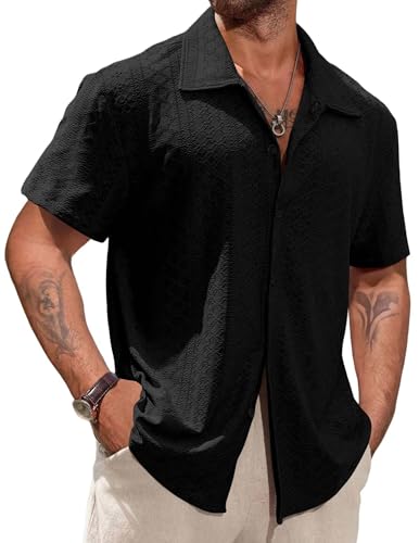 Chemise hawaïenne col cubain avec découpes respirantes et boutons vintage Remxi