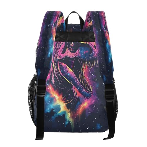 Space Neon Dinosaur Clear Backpack Heavy Duty See Through Transparent PVC BookBag for Kids Boy Girl School Work3