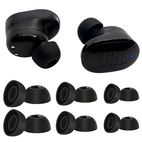 �����p�C���[�`�b�v JBL Tune Buds & Tune Buds 2�Ή� �\�t�g�V���R���`�b�v JBL Tune Buds True Wireless �C���z�� 6�y�A (S/M/L) �u���b�N