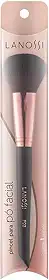 Pincel para Pó Facial Rose Black, Cor Preto/Rosé Metalizado, Lanossi Beauty & Care.