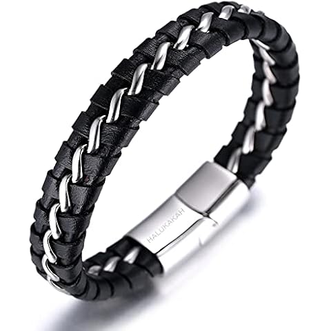 HALUKAKAH Kids Genuine Leather Bracelet for Boys Cover