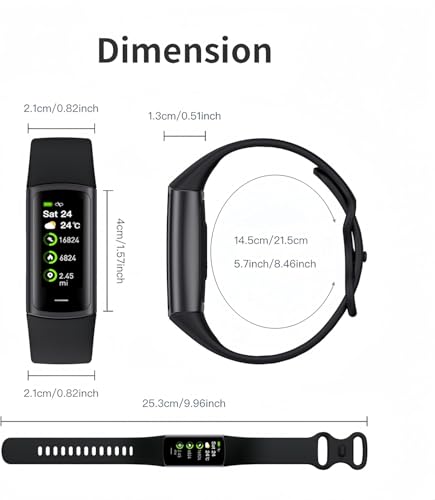 Image of Cubonic New Health Fitness Tracker Watch C68 Smart Bracelet with 1.1 Inch AMOLED Screen Heart Rate Monitor Calories Call Reminder (2024) -Pink