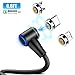Price comparison product image 3 in 1 Magnetic Charging Cable 90 Degree, CAFELE Multi Right Angle Magnetic Fast Charger Cable Nylon Braided, Magnet QC 3.0A USB Cable for Micro USB/Type C/Phone (Black, 2M/6.6ft)