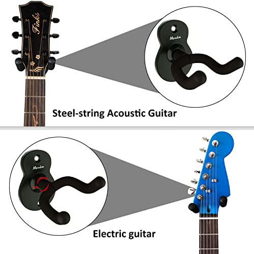 Guitar Wall Mount 3-Pack, Moodve Guitar-Shaped Metal Guitar Hanger, Black Guitar Holder Stand For Bass Electric Acoustic Guitar Ukulele - Image 4