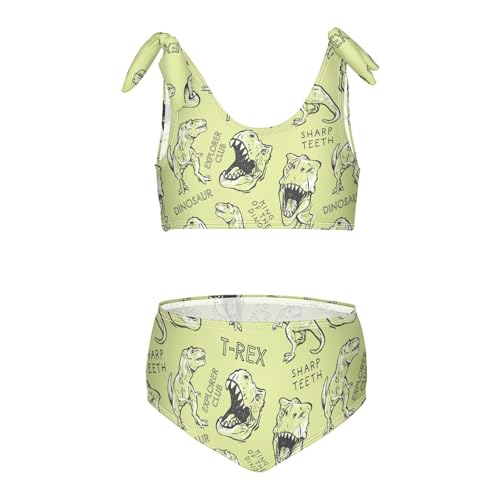 Image of CaTaKu Girls Swimsuits Two Piece Swimwear Cute Bikini Set Tankini Hawaiian Beach Sport Bathing Suit for Girls Size 3-12T
