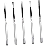 NUOBESTY 10Pcs Metal Pencil Extenders for Artists - Dual-Headed Silver & Black Pencil Lengtheners, Comfortable Grip, Fits All, Art Supplies