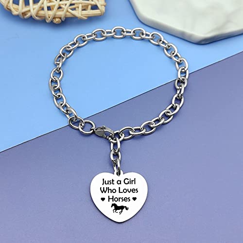 Image of DlaeKua Horse Gifts For Women Horse Jewelry Bracelet for Horse Lovers Birthday Gifts Horses Bracelets Inspirational Horse Gifts for Mom Friends Aunt Sister Stainless Steel Bracelet