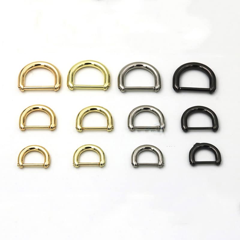 Fibbie ad anello in metallo, 5/10 pezzi ID13/16/20/25mm Borse con fibbia ad anello in metallo D Anello Vite Sostituisci gancio for appendere Decorazioni for bagagli fai da te Fibbie Parti hardware-10