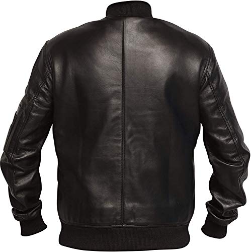 American MA1 Aviator Sheepskin Leather Flight Jacket2