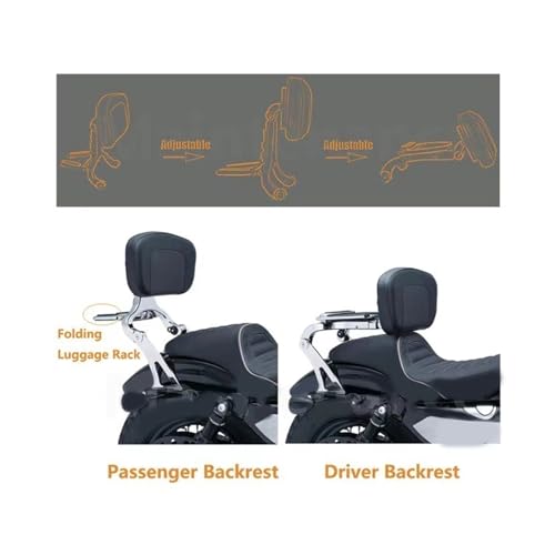 Barre de dossier conducteur-passager pour Harley Touring 2014-2022