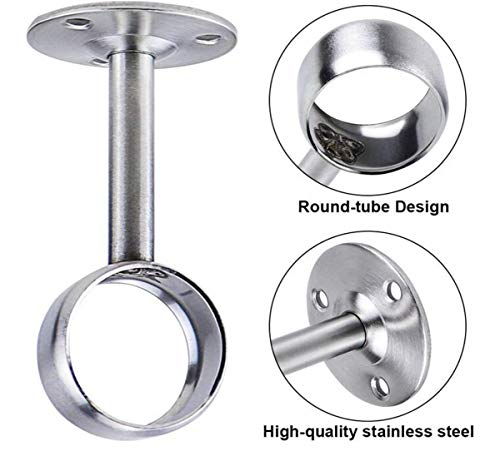 Biluer, supporto per asta per tenda, 8 pezzi