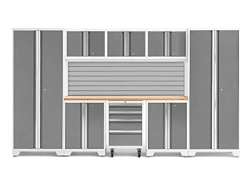 NewAge Products Bold Series White 9 Piece Set, Garage Cabinets, 54999