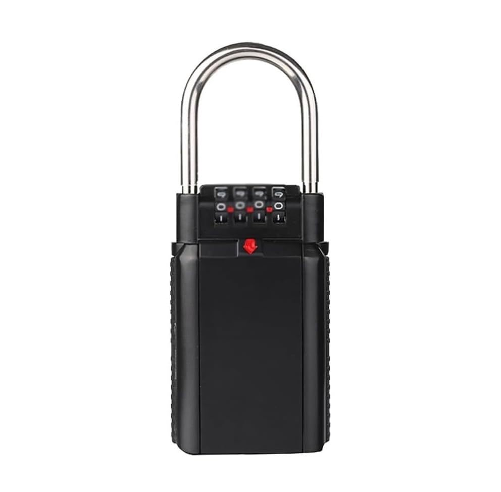 Caja de bloqueo de les resistente a la resistente portátil con es C para les del hogar y del coche gran capacidad almacenamiento seguro para les e identificaces (nero)