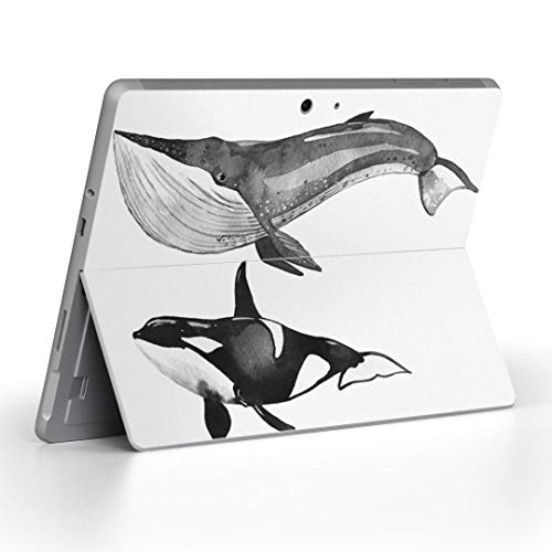 igsticker Surface Go/Surface Go 2 専用スキンシール サーフェス go シール スキン 保護 フィルム ステッカー アクセサリー 016066 シャチ 魚 クジラ