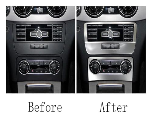 Panel de CD de coche para GLK X204 2013-2015, interruptor de aire acondicionado de acero plata 3