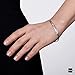 Amberta Women's 925 Sterling Silver Braided Herringbone Chain Bracelet (Length 7.5 inch): Silver