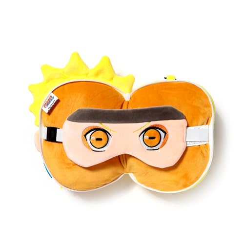 Relaxeazzz Naruto Plush Travel Pillow & Eye Mask - Sleep Eye Mask Masks - Kids Travel Accessories for Sleeping Airplane - Flight Plane Neck Pillow Pillows - Image 6