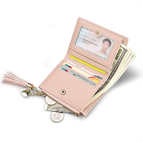 Cute Small Wallet for Girls Kids Daughter Birthday Gift Pretty Kawaii Pendant Card Coin Wallets Multipurpose Pink - Thumbnail 3