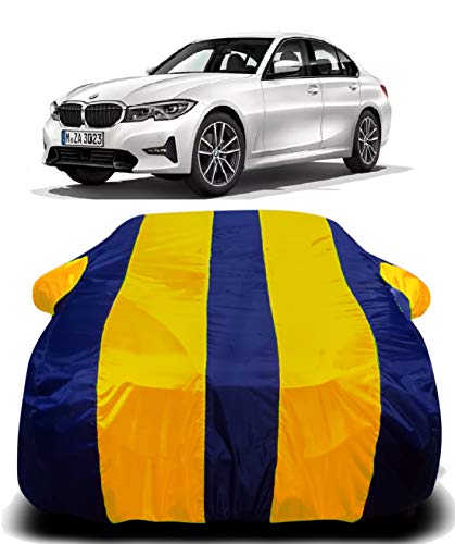 Image of Car Body Cover Waterproof Accessories Compatible with BMW 3 Car Body Protection Dust Proof Rain Cover Protects from Sunlights and Uv | Yellow Stripes