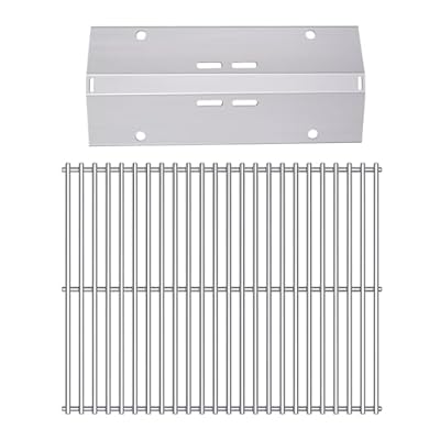 Cozilar BBQ Grill Grates Replacement for Cuisinart Gas Grill CGG-200, CGG-220, CGG-240 Accessories, Stainless Steel Cooking Grate Grids Gas Grill Parts 18 Inch for All Foods Portable Gas Grillls