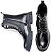 Jousen Mens Boots High Top Motorcycle Boots Fashion Zipper Mens Casual Boots Chukka Dress Combat Boots(AMY8418 black 11)