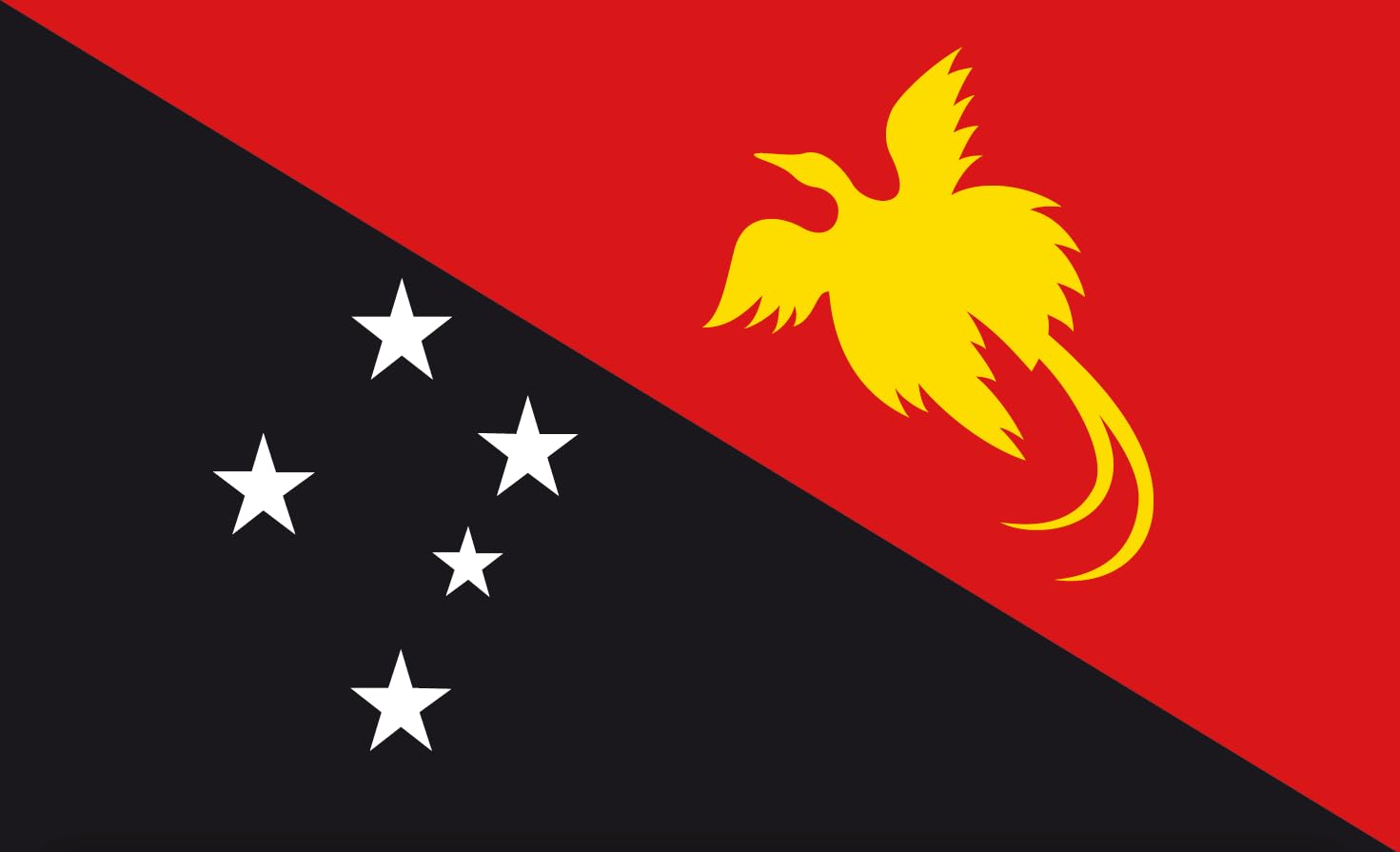 Drapeau de la Papouasie-Nouvelle-Guinée grand format résistant au vent