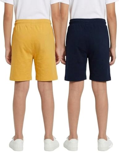 Image of Clotth Theory Boys Cotton Shorts Pack of 2 | Soft Breathable Fabric | Elastic Waist | Casual Wear Kids Comfortable Shorts