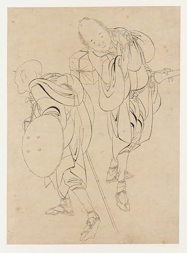 Peinture Poster Impression Tableaux Les voyageurs par Hokusai finition haut de gamme