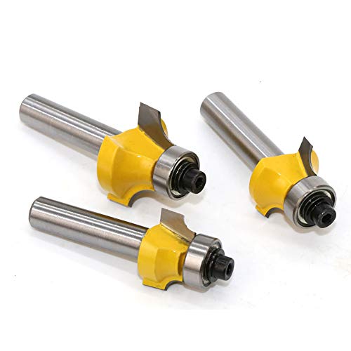 Set di 3 punta per fresa 8 mm, punte arrotondate