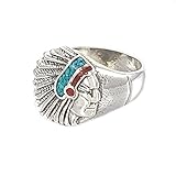 Material: 925 Sterling Silber Chip Inlay Türkis Koralle