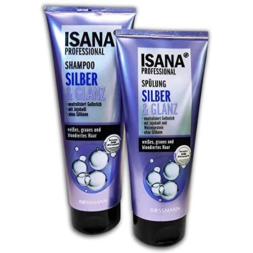 ISANA PROFESSIONAL SET Shampoo & Spülung Silber & Glanz 250 & 200ml