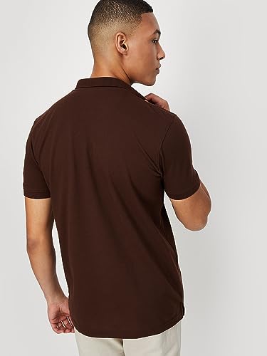 Image of Max Men's Cotton Relaxed Fit Half Sleeves Polo Neck T-Shirt