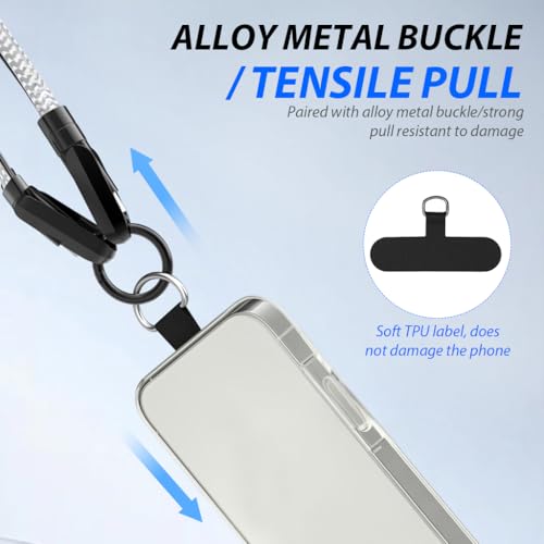 Image of Verilux PD 60W Lanyard Style Type C Cable Fast Charging, 3.3FT /1M Type C to C Cable with 480MBPS Data Cable C Type Fast Charging, C Type Charger Cable Nylon Braided for iPhone 16 /15, Galaxy S25 /S24