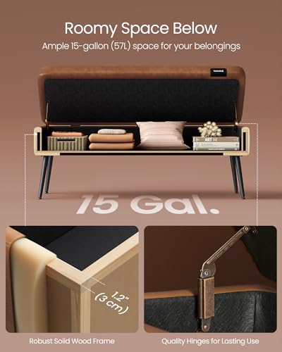 Vasagle ULOM074K01 Ekho Collection - Storage Ottoman Bench thumb #7