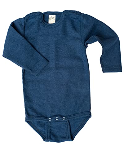 Body en laine et soie Lilano marine 62 idéal pour les promenades hivernales en poussette