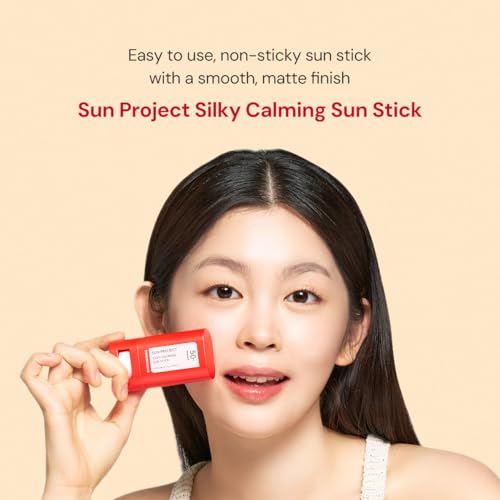 Sun Project Silky Calming Sun Stick SPF50+ PA++++, Water-Resistant, Matte Finish, Calamine and Centella Asiatica, Korean Sunscreen Stick Face, Travel Size, Korean Sunscreen for Face – Bild 3