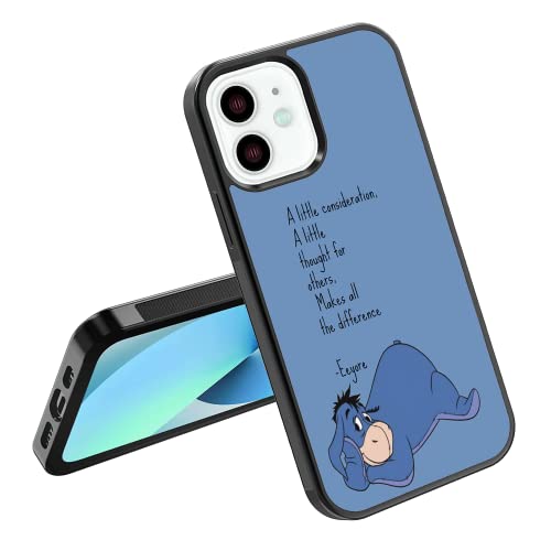 Phone Case Cover For Iphone Se 7 8 X Xr 11 12 13 14 Plus Mini Pro Max Silicone Eeyore Style Shockproof - Cute Donkey Quote Black #TOP15