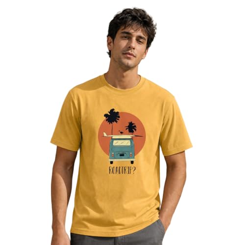 Image of Nobero 100% Cotton T Shirts for Men Stylish | Regular Fit | Graphic Printed T Shirts for Men 180 GSM Combed Cotton | Round Neck Half Sleeve | Pack of 3
