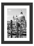 Black Nouveau Simple Design Styrene Photo Frame 5x7"