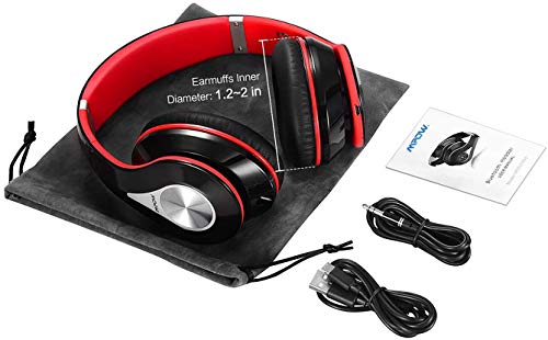 Mpow 059 Bluetooth Headphones Over Ear, Hifi Stereo Wireless Headset, Built-in Microphone, Soft Memory-Protein Earmuffs, Foldable, with Wired Mode, for Online Class, Home Office, PC, Cell Phones, TV - Thumbnail 7