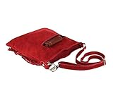 Lässige und modische Damentasche aus Wildleder mit Fransen.