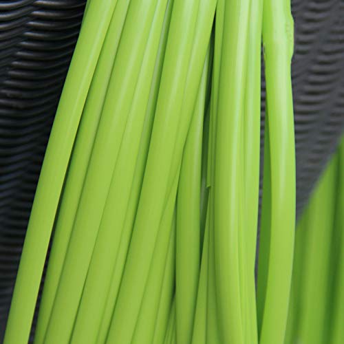 Feyart 60m Solid Color PE Wicker Flat Rattan Plastic Rattan Synthetic Repair Material for Weaving Repairing Garden Furniture Storage Basket (Green)