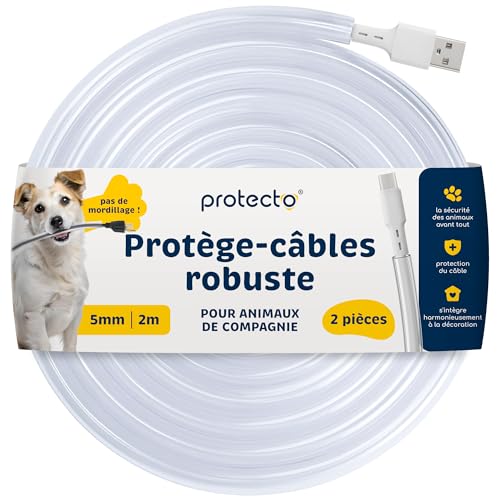 Gaine protection câble TV et chargeur contre morsure chat chien - PROTECTO flexible