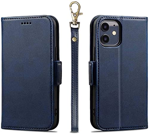 Étui portefeuille iPhone 12 Mini antichoc avec rabat magnétique et 3 fentes de rangement