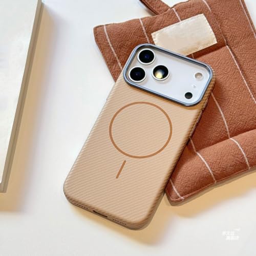 Coque iPhone 14 Pro Max protection objectif alliage or avec recharge sans fil par induction