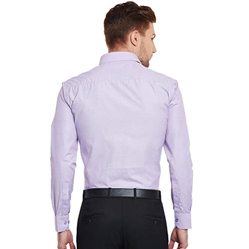 Image of Hancock English Solid Slim Fit Cotton Rich Formal Purple