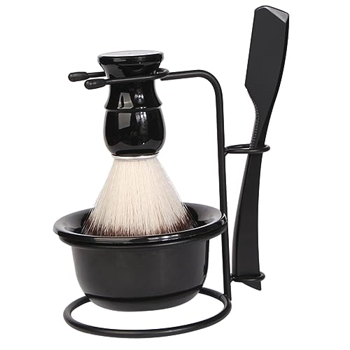 HAPINARY Men's Manual Shaving Kit Razor Brush Bowl Set Traditional Shaving Supplies Perfect Present for Dad Husband Boyfriend